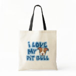 Kawaii I Love My Pit Bull bags