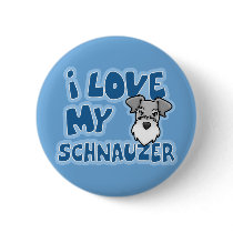 Kawaii I Love My Schnauzer buttons