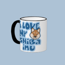 Kawaii I Love My Shiba Inu mugs