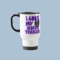 Kawaii I Love My Skye Terrier (Black) mugs