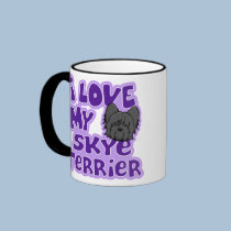 Kawaii I Love My Skye Terrier (Black) mugs