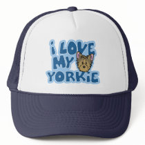 Kawaii I Love My Yorkie hats