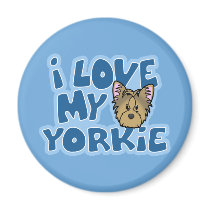 Kawaii I Love My Yorkie magnets by MenagerieMayhem Kawaii I Love My Yorkie magnets