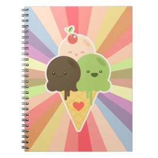 Kawaii Ice Cream Cartoon notebook notebook