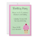 Kawaii Ice Cream Cone Birthday Party Invitations