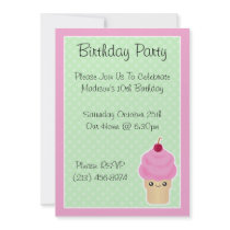 Kawaii Ice Cream Cone Birthday Party Invitations by megakawaii Kawaii Ice Cream Cone Birthday Party Invitations