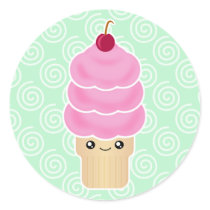 Kawaii Ice Cream Cone stickers by megakawaii Kawaii Ice Cream Cone stickers