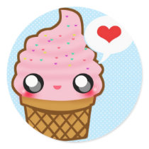 Kawaii Ice Cream Cone stickers