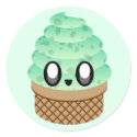 kawaii ice cream mint chocolate chip stickers by kawaiifiveo kawaii ice cream mint chocolate chip stickers