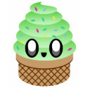 KAWAII ICE CREAM PISTACHIO CONE t-shirts by kawaiifiveo KAWAII ICE CREAM PISTACHIO CONE t-shirts