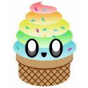 KAWAII ICE CREAM RAINBOW CONE t-shirts