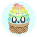 kawaii ice cream rainbow sprinkles stickers by kawaiifiveo kawaii ice cream rainbow sprinkles stickers