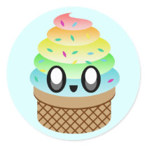 kawaii ice cream rainbow sprinkles stickers by kawaiifiveo kawaii ice cream rainbow sprinkles stickers