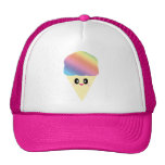 KAWAII ICE CREAM SNOCONE RAINBOW hats