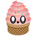 KAWAII ICE CREAM STRAWBERRY CONE t-shirts