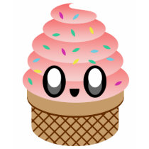 KAWAII ICE CREAM STRAWBERRY CONE t-shirts