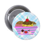 Kawaii Ice Cream Sundae Flavors Delicious Plaid buttons