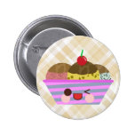 Kawaii Ice Cream Sundae Flavors Delicious Plaid buttons