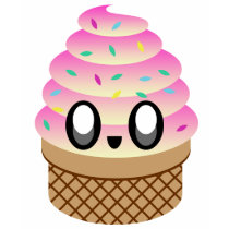 KAWAII ICE CREAM TUTTI FRUTTI CONE t-shirts