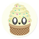 kawaii ice cream vanilla sprinkles stickers by kawaiifiveo kawaii ice cream vanilla sprinkles stickers