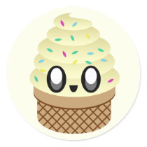kawaii ice cream vanilla sprinkles stickers