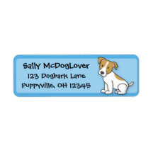 Kawaii Jack Russell Terrier Custom Return Address Labels