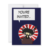 kawaii japan ninja invitation