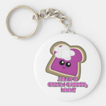 Kawaii Jelly and Cream Cheese Toast Keychains