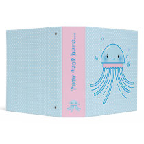 Kawaii jellyfish vinyl binders