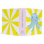 Kawaii jellyfish 3 ring binders