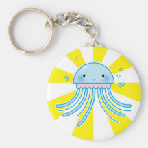 Kawaii jellyfish key chain