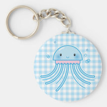Kawaii jellyfish keychain