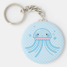 Kawaii jellyfish keychain