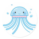 Kawaii jellyfish sticker