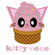 kawaii kitty cone ice cream cat meow t-shirts by meowies kawaii kitty cone ice cream cat meow t-shirts
