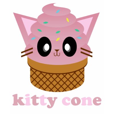 kawaii kitty cone ice cream cat meow tshirt by meowies