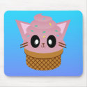 kawaii kitty cone ice cream cat mousepads