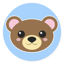 Kawaii Kokeshi Bear Sticker
