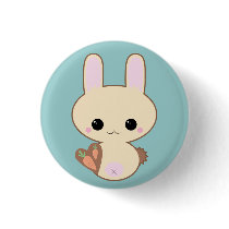 Kawaii Kokeshi Bunny Pin buttons