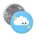 Kawaii Kokeshi Cloud Pin buttons