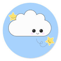 Kawaii Kokeshi Cloud Sticker stickers