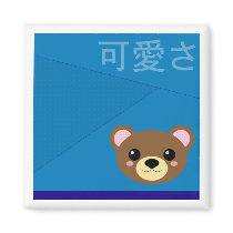 Kawaii Kokeshi Kimono Design Magnet magnets