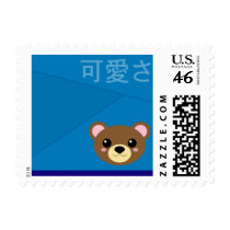 Kawaii Kokeshi Kimono Design Postage postage