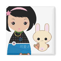 Kawaii Kokeshi Magnet
