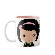 Kawaii Kokeshi Mug mugs