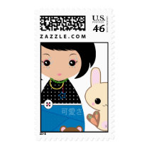 Kawaii Kokeshi Postage postage