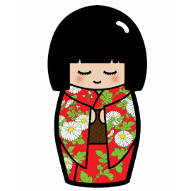 Kawaii Kokeshi (Red) Japanese Doll Shirt shirt