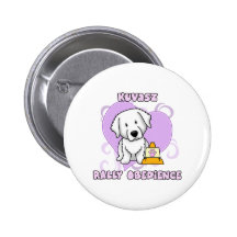Kawaii Kuvasz Rally Obedience Buttons