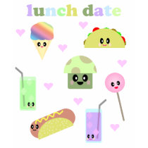 KAWAII LUNCH DATE CUTE PICNIC FOODS t-shirts