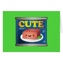 Kawaii Luncheon Meat Note Card cards